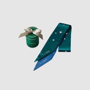 NWT La Mer Ribbon Scarf Twilly in Emerald & Ocean